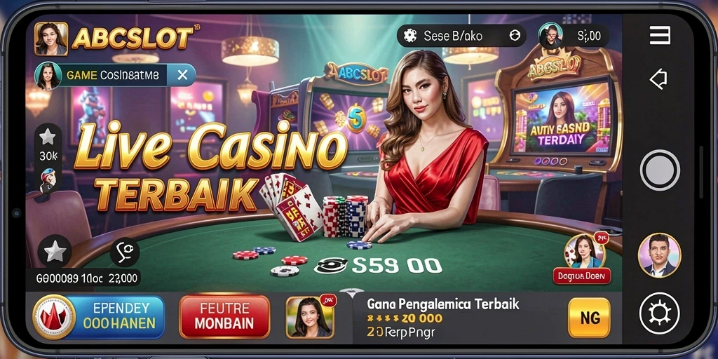 Tampilan menarik dari gameplay Live Casino ABCSLOT.