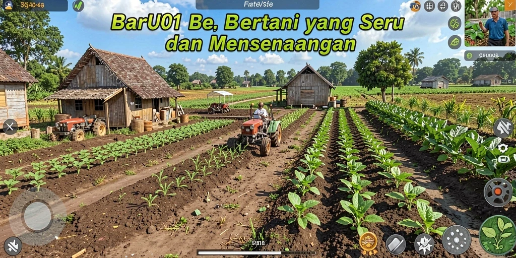 Tampilan gameplay seru dalam bertani di BARU01.
