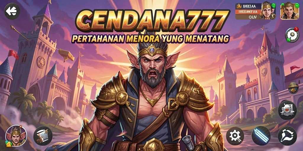 Tampilan gameplay seru CENDANA777 saat mengatur strategi menara.