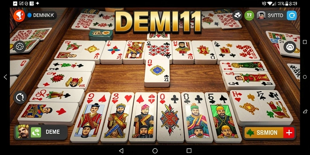 Tampilan gameplay seru dalam permainan Domino DEMI11.