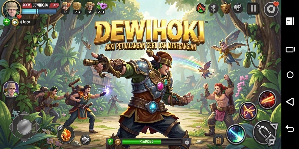 Gameplay action seru di DEWIHOKI dengan grafis memukau.