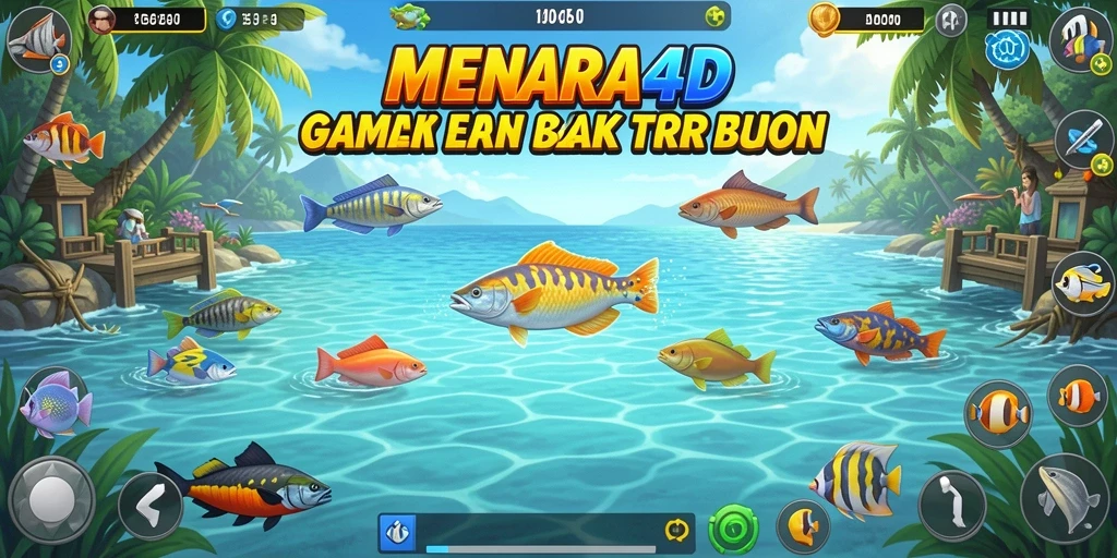 Tampilan seru gameplay Tembak Ikan di MENARA4D.
