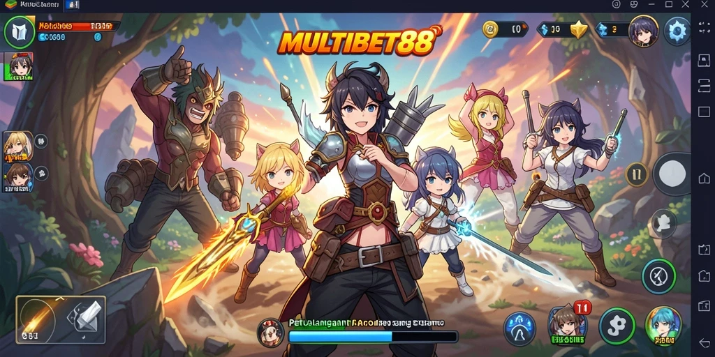 Gameplay seru dengan karakter anime ikonik.
