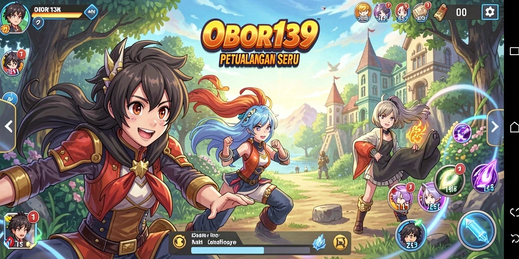 Tampilan menakjubkan dengan karakter anime yang dinamis.