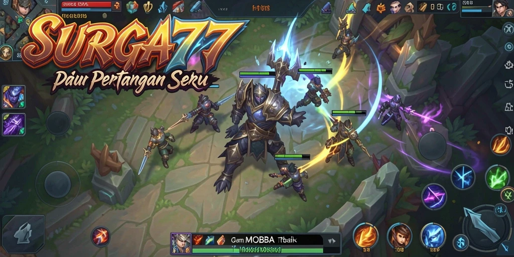 Tampilan gameplay SURGA77 yang mendebarkan dengan aksi karakter.