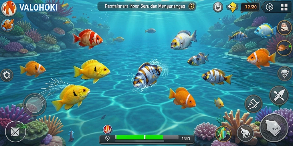 Tampilan menawan dari gameplay VALOHOKI yang seru dan interaktif.