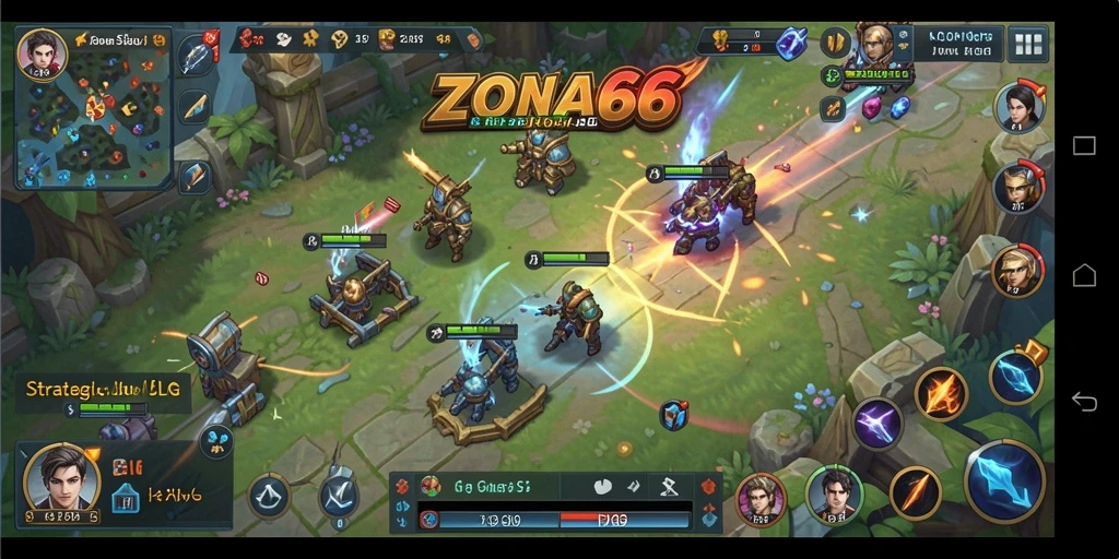 Tampilan gameplay menarik dari ZONA66 dalam pertempuran SLG.
