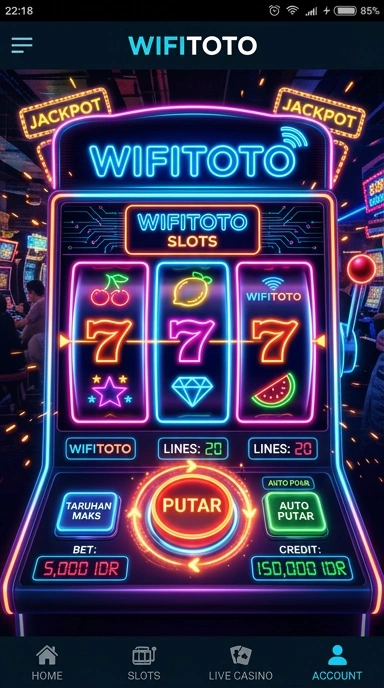 Ilustrasi pengguna yang puas menggunakan wifitoto untuk mengunduh aplikasi.
